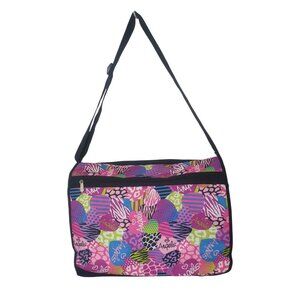 Girls Messenger Shoulder Bag Multicolor School Backpack Multi Compartments